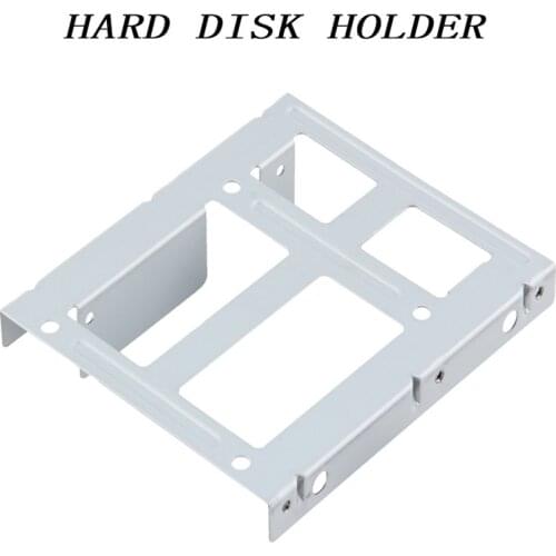 1pc Aluminum 2-Bay 2.5 Inch SSD HDD Hard Disk to 3.5 Inch Drive Bay Converter Adapter Rack Bracket With 12 Screws