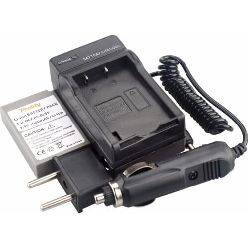 PROBTY 1PCS PS-BLS5 PS BLS5 Battery +DC Charger kit for Olympus OM-D E-M10 PEN E-PL2 E-PL5 E-PL6 E-PM2 Stylus EM10 EPL6 EPL7