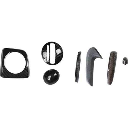 3Pcs AT Gear Shift Panel Cover Frame Trim RHD with Parking Brake Grip Knob Lever Cover Handle Set,for Honda Civic 06-11