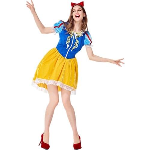 Sexy Adult Cartoon Movie Snow White Princess Halloween Party Dress Nightclub Fantasia Christmas Cosplay Costume