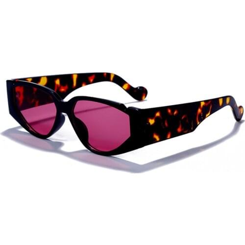 2020 New Vintage Cat Eye Sunglasses Women Luxury Fashion Square Sunglasses Men Retro Red Leopard Steampunk Glasses Shades UV400