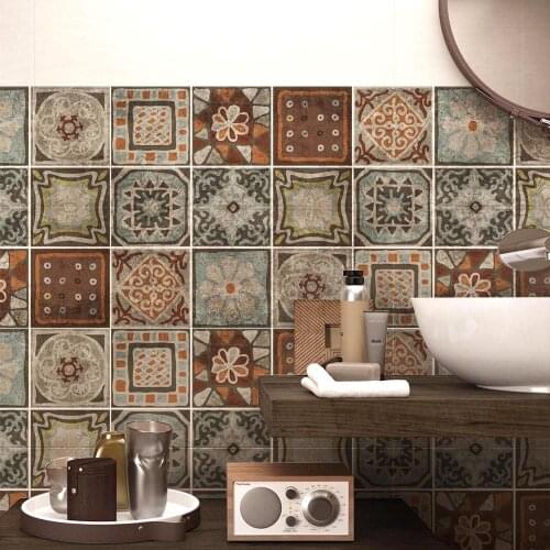 Packaging 24 tile stickers size 15x15 cm - Made in Italy-PVC bathroom & kitchen Stickers Design - Cancun