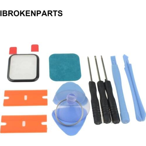 Front Outer Glass Lens Repair Replacement For Apple Watch Series 1 2 3 38mm 42mm 4 5 6 SE 40mm 44mm LCD Touch Panel Cover Tools