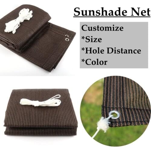 Coffee Brown Home Use Balcony privacy safety Cover Sunshade Net Terrace Balcony Privacy Safety Nets Sails Plants Care Covers