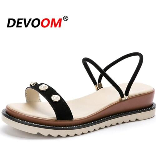 Fashion Black Sandals Women Sandalias Mujer 2020 Non-Slip Slippers Wedge Ladies Sandals Platform Summer Shoes Sandalia Feminina