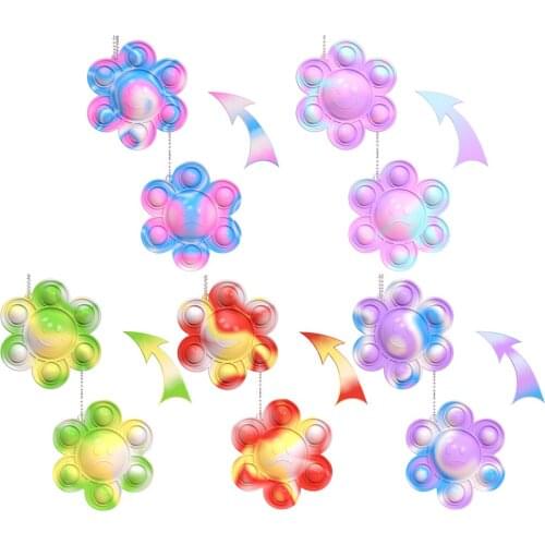 1pcSilicone Sunflower Push Bubble Sensory Toy Anti-stress Relaxing Toy Autism Toys Stress Relieve Special Needs for Adults Kids