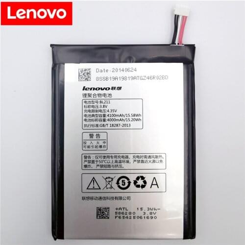 100% Original Lenovo P780 Battery BL211 4100MAh Replacement Battery For Lenovo P780 Smartphones Replacement Batteries