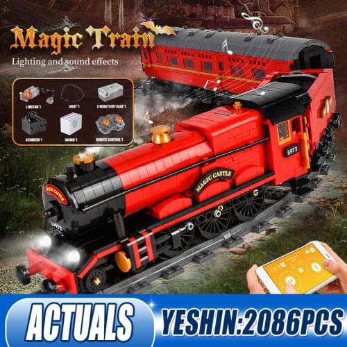 MOULD KING 12010 High-Tech Car APP RC Motorized Magic Train Model Building Blocks Kids Assembly Toys Children Christmas Gifts
