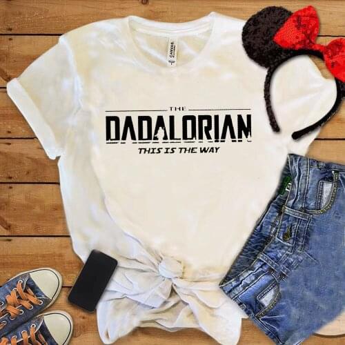 2021 Fathers Day Shirt Dadalorian Funny T-shirt Fashion Trebding Men Clothing Casual Loose Gift for Dad Tops&tee