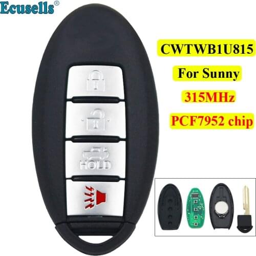 4 Buttons Keyless Entry Smart Remote Key Fob 315MHz ID46 chip for Nissan New Sunny CWTWB1U815