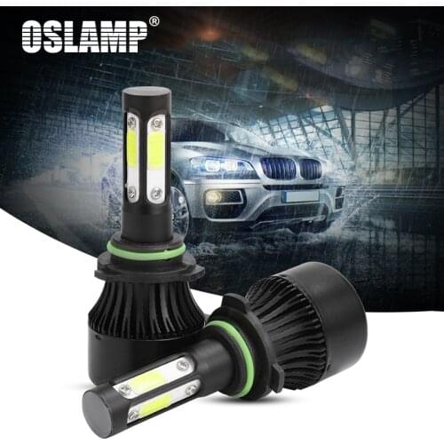 9006 Car LED Headlight Bulbs 4 Side Luminous 100W 1000LM Auto Headlamp Fog Light Led Bulb COB Chips Led Lamp 12v 24v Car Light