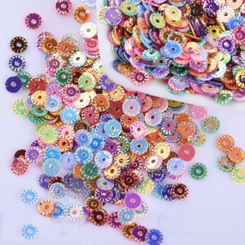 Sequins 4mm Multicolor Flower Round Loose Sequin Paillettes DIY Craft Sewing Wedding Material Women Kids Garment Accessories 20g