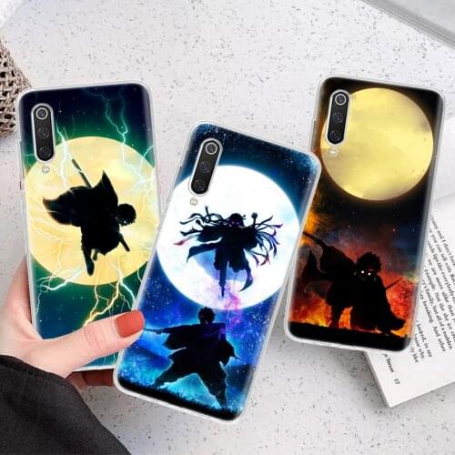 Demon Slayer Moon Dark Silicon Phone Case For Xiaomi Note 10 Mi 11 9 8 CC9 10T 9T 5X 6X A3 A2 A1 Lite Pro Poco F1 X3 Cover Coque