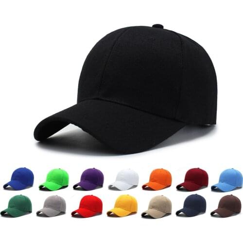 Black Cap Solid Color Baseball Cap Caps Casquette Hats Fitted Casual Hip Hop Dad Hats For Men Women Unisex