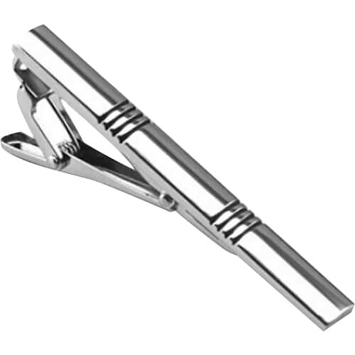 Men Tie Pin Silver Metal Clip Collar Necktie Clasp Breastpin Wedding Party