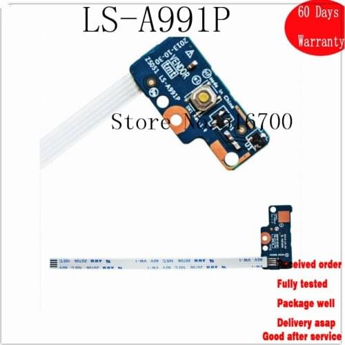 Power Button Switch Board W/ Cable For HP 15-G HP 250 G3 LS-A991P Tested