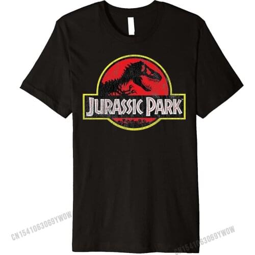 Jurassic Park Distressed Original Park Logo Premium T-Shirt Gift Tshirts Fashionable T Shirt Cotton Men Classic