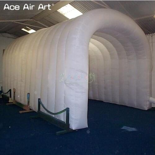 Giant LED inflatable arches white tunnel sport entrance balloon tunnel booth, pop up tunnel tents for party events