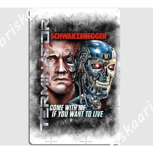 Terminatorart Poster Metal Plaque personalized Wall pub Plates Bar Cave Tin sign Poster