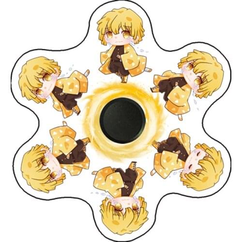 Cool Anime Running Demon Slayer 8cm Acrylic Spinner Finger Kamado Tanjirou Kamado Nezuko Kawaii Accessories for Boys Girls Gifts