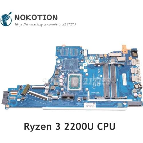 NOKOTION For HP 15T-DB 15-DB 15-DX Laptop Motherboard Ryzen 3 2200U CPU L20666-601 L20666-001 EPV51 LA-G076P