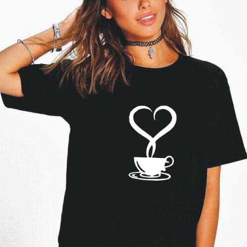 Fashion Coffee Benevolence Print T Shirt Women Tops Casual Harajuku Tshirt Summer Short Sleeve Tee Shirt Femme Camiseta Mujer