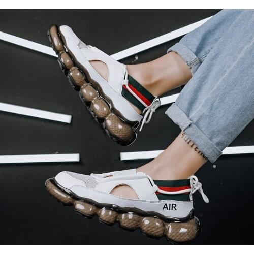 Fashion Mens Sandals Summer Soft Sandals High Quality Microfiber Leather Sandals Outdoor Antiskid Damping Men Roman Sandals