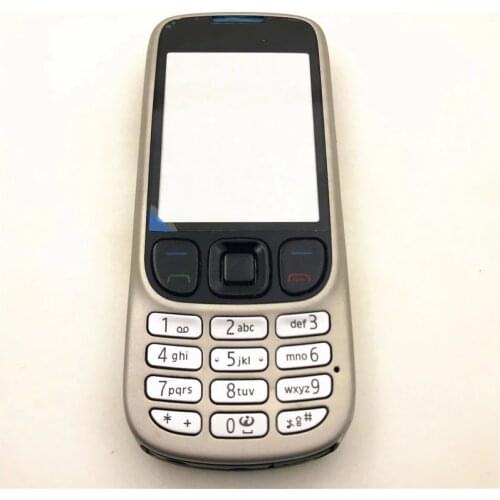 New Original Full Phone Housing Cover Case + English Keypad For Nokia 6303c 6303 + Logo