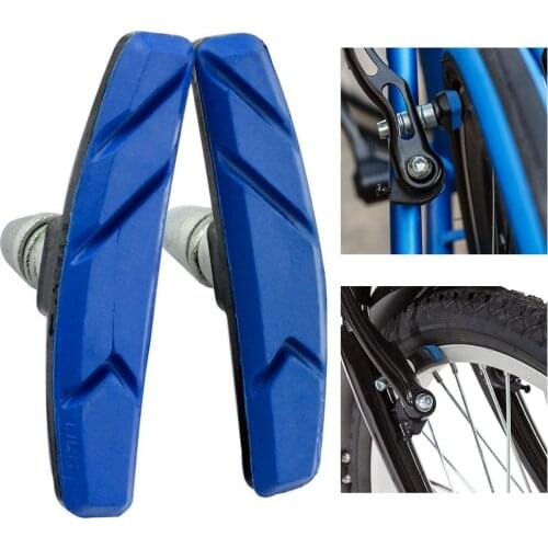 One Pair Mountain Road Bike Brake pads MTB Bicycle Braking V-Brake Holder Shoes Rubber Blocks Durable Cycling Accessories