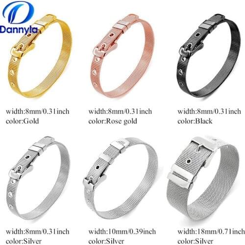 Wholesale Fashion 4 colors 316 Stainless Steel Bracelets Fit Slider Charms/letter LSBR01-36