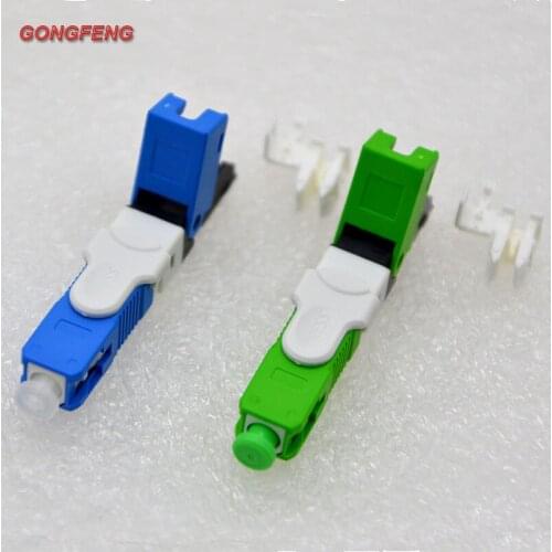 100PCS NEW Optic Fiber Fast Connector FTTH SC UPC APC Single Mode ESC250D Quick Connector Double trunking Special Wholesale
