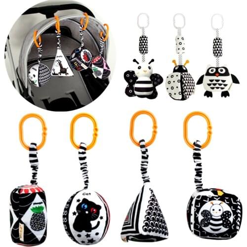 Baby Hanging Rattle Toys 0-12 Months Plush Ring Bell Toy Ladybug Bee Newborn Infant Toddler Early Educational Toddler погремушки