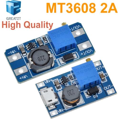MT3608 DC-DC Step Up Converter Booster Power Supply Module Boost Step-up Board MAX output 28V 2A for arduino diy kit