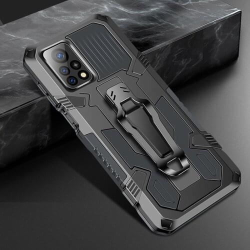 Metal Belt Clip Armor Shockproof Phone Case For Xiaomi Redmi Note 10 4G 10S Strong Anti-Fall Stand Bracket Protective Back Cover