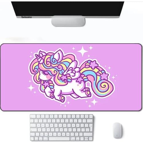 Rainbow unicorn Mouse pad gamers decoracion Extend Game Desk Mousepad Office Professional Mouse Pad Game Keyboard Mat xl carpet