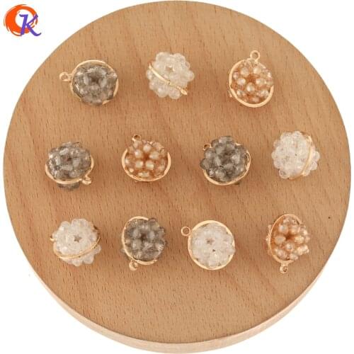 Cordial Design 50Pcs 14*17MM Jewelry Accessories/Pendant/Ball Shape/Hand Made/Earring Findings/DIY Jewelry Making/Crystal Charms