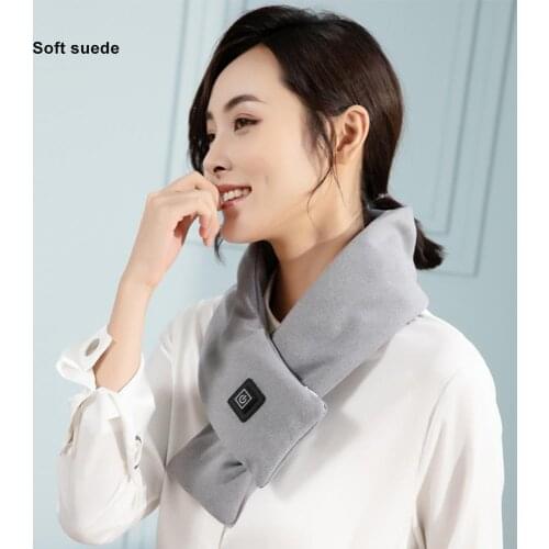 Heated Scarf Winter Scarf 3 Heating Levels Adjustable USB Charge Electric Heated Neck Wrap For Men Women Outdoor Warm Hiking