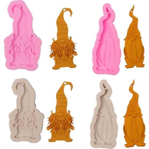 Santa Claus Silicone Baking Mold Diy Christmas Leaf Mould Chocolate Fondant Cake Decorating Tool Temperature Resistance