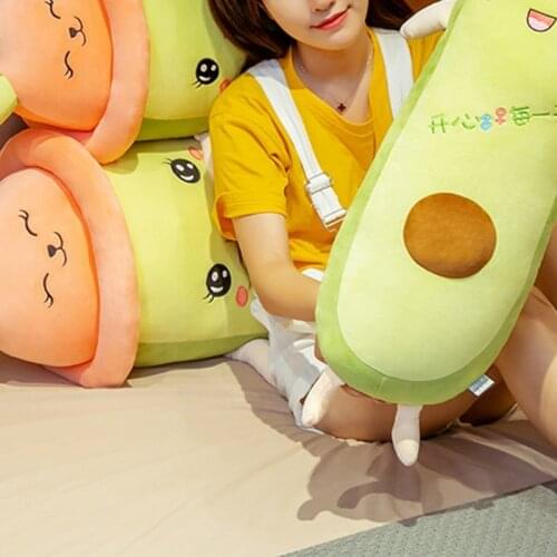 Cute Fruit Avocado Plush Pillow Toys Super Soft Stuffed Cushion Sofa Home Decor