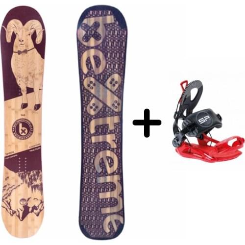 Snowboard Women Spark 145cm with SP Private fixations. Bamboo eco-board. Snow All Mountain multipurpose for Freestyle