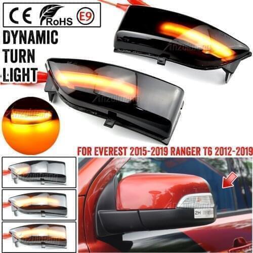 LED Dynamic Turn Signal Side Mirror Blinker Indicator Light For Ford Everest 2015-2019 Ranger T6 Raptor Wildtrak