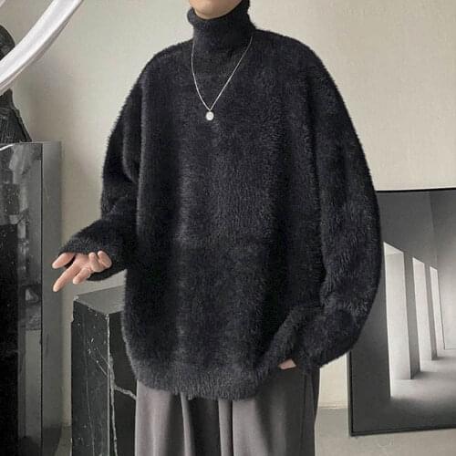 Velvet Thick Sweatshirt Men Top Couple High-neck Polar Fleece Ins Trend Loose Wild Student Bottoming Lamb Jacket