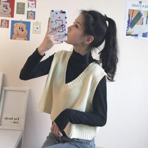 Woman Jacket Vest Womens Autumn and Winter Loose Sleeveless Womens Knitted Coat Sweater Vest Chaleco Mujer