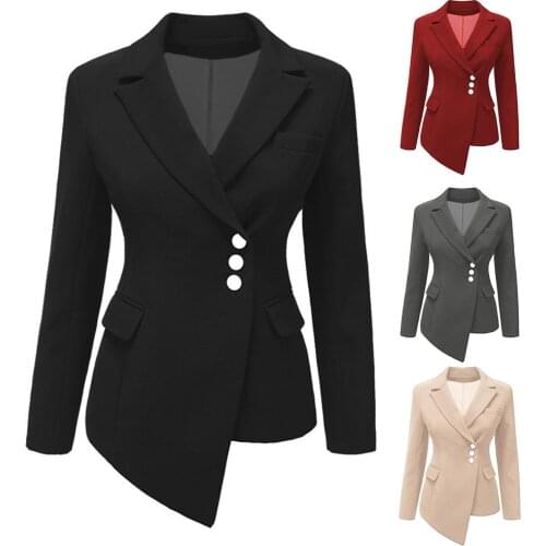 Autumn Winter Blazer Women Casual Double Breasted Blazers Women Long Sleeve Elegant Office Lady Formal Blazer Woman casual suit