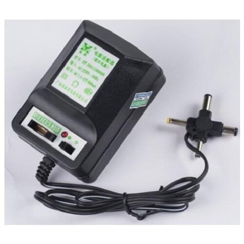 AC220V In Adjustable 1.5V 3V 6V 9V 12V 600mA DC Power Supply Adapter Transformer
