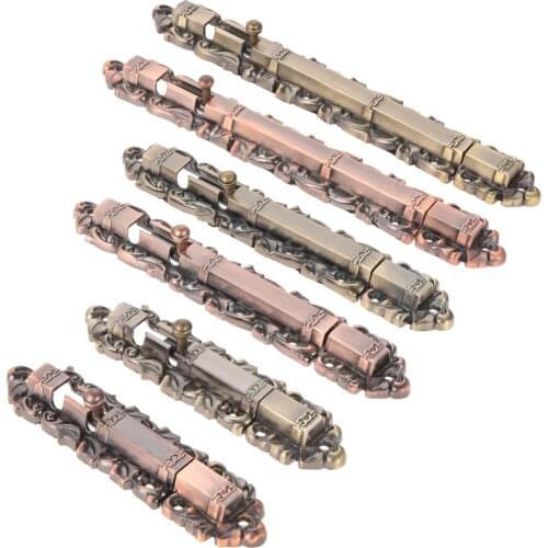 150/200/250mm Retro Door Bolt Gate Latch Antique Window Doors Slide Bolt Latches Security Lock Gate Cabinet Latch With Screws