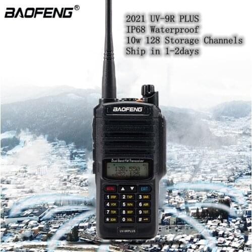 2021 Baofeng UV-9R plus Waterproof IP68 Walkie Talkie Portable for Hunting Two Way Car Radio Station Ham Radio High Frequency
