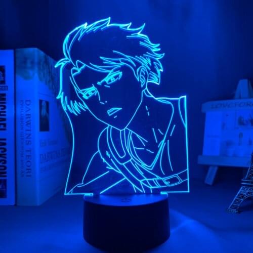 Attack on Titan Levi Ackerman Acrylic 3d Lamp for Home Room Decor Light Child Gift Levi Ackerman LED Night Light Anime