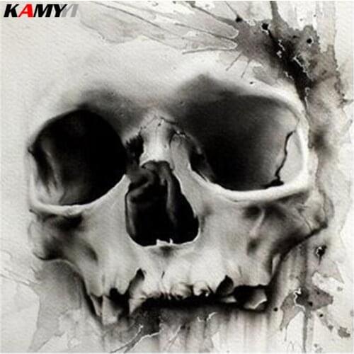 Diamond Embroidery 5D DIY Diamond Painting people White skull Diamond Painting Rhinestone Cross Stitch Mosaic Decoration XY1