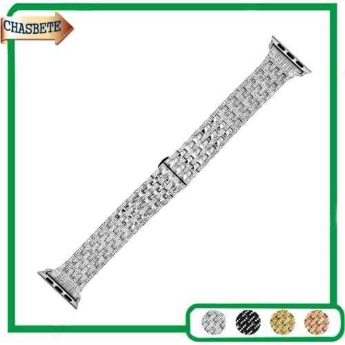 Stainless Steel Watchband 38mm 42mm for iWatch Apple Watch / Sport / Edittion Metal Strap Loop Belt Wrist Bracelet Black Silver